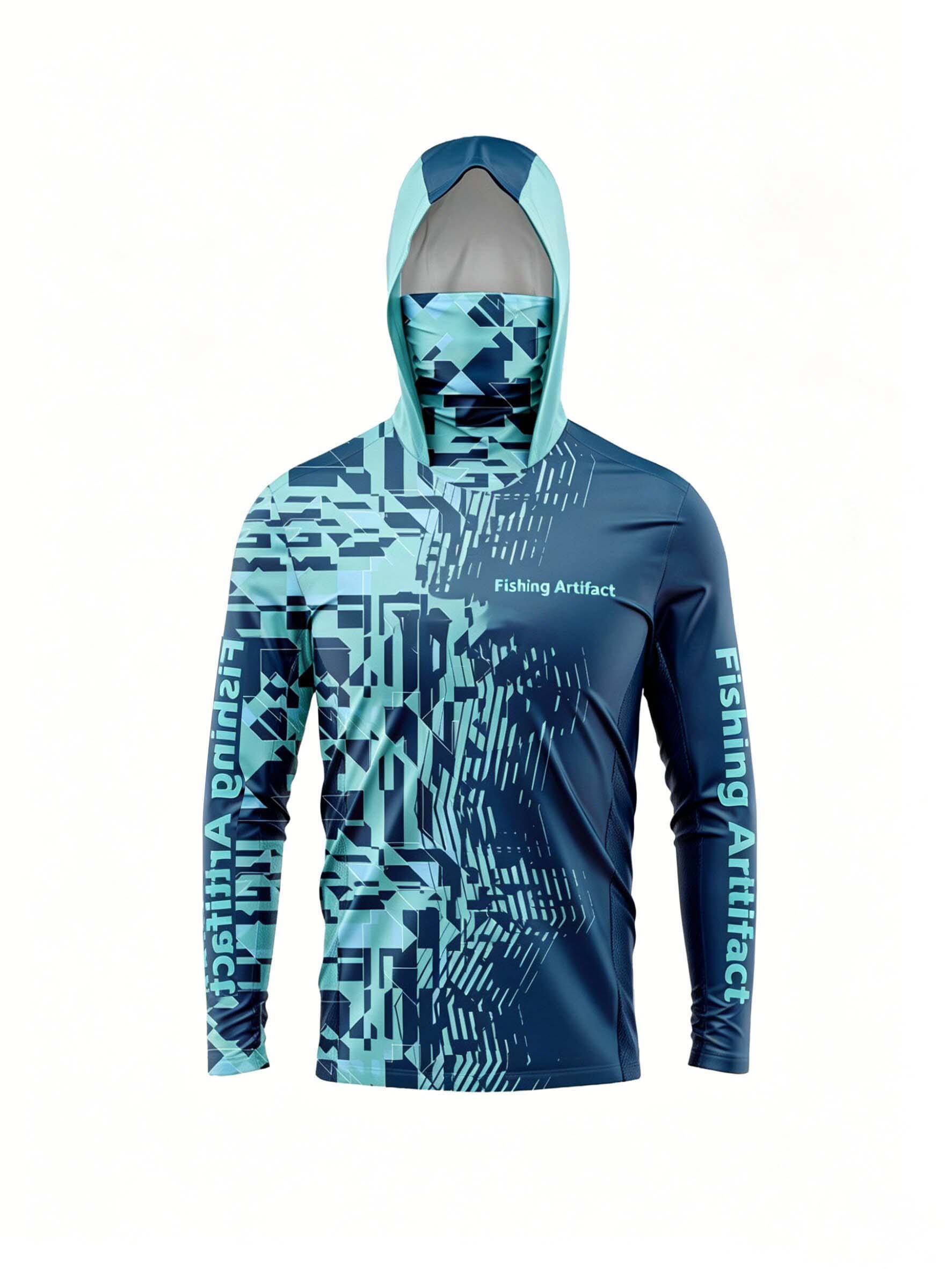 Sports Mask Breathable - هودي صيفي للرجال، مناسب للصيد، بأكمام