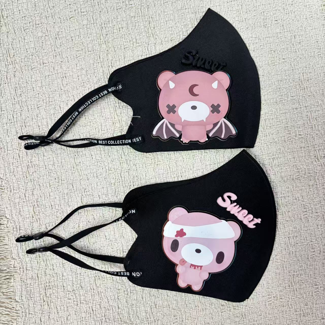 Cloth Face Mask Washable - قناع وجه قماشي بتصميم دب كرتوني