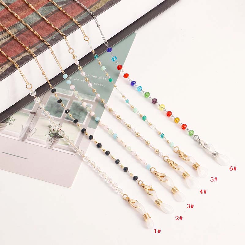 Mask Chain Holder - سلسلة نظارات كريستالية ملونة عصرية جديدة